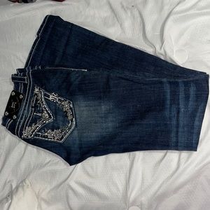 Dark blue miss me boot cut jeans